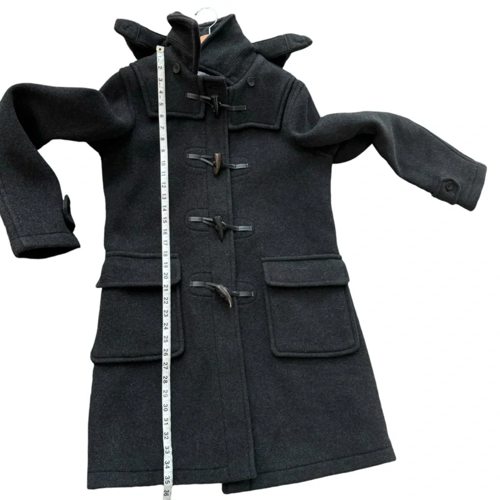 Montgomery Coat Womens Dark Gray Duffle Toggle Parker Winter‎ Coat Size 12
